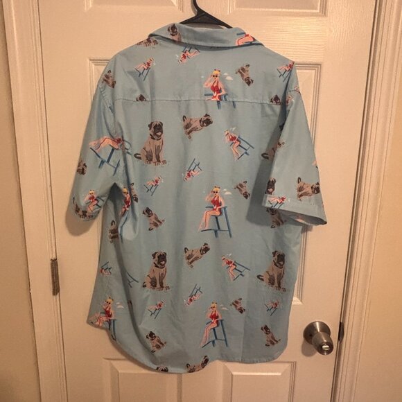 RSVLTS x Sandlot Button Up Shirt SS Wendy Peffercorn Beast Novelty Rockabilly XL - Picture 3 of 5
